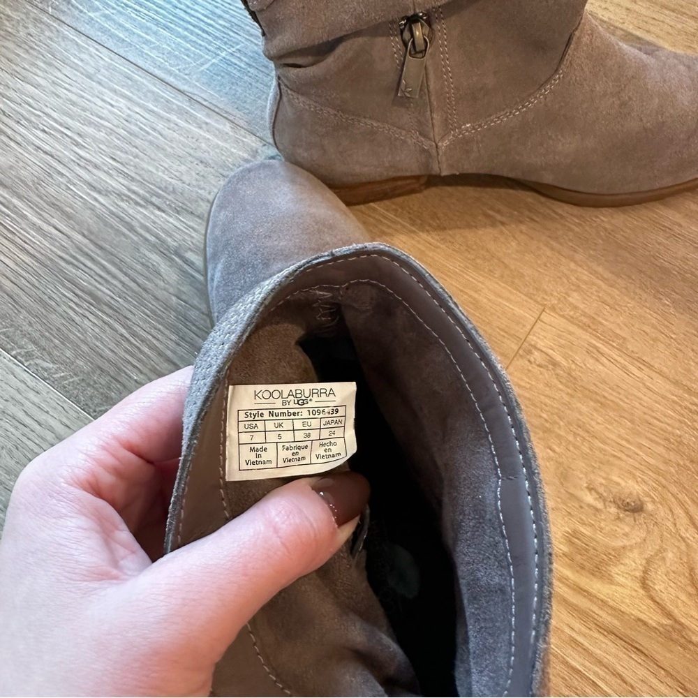 Koolaburra by UGG Lorelei Suede Boots Size 7 Women’s Taupe Brown Slouchy Shoes - Picture 7 of 7